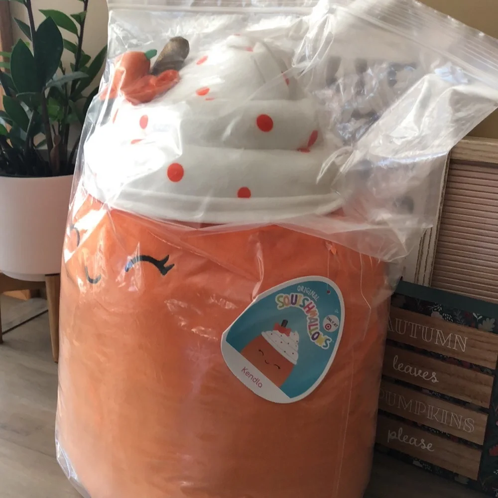 Squishmallows Official Kelly Toy Kendla The Pumpkin Spice Latte Ultrasoft Plush
